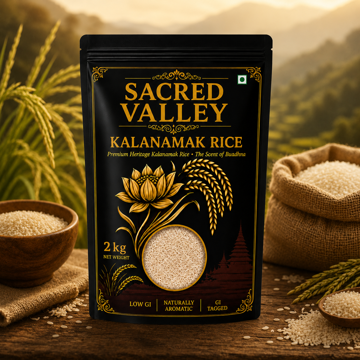 Kalanamak Rice from Gorakhpur/ Low GI /Naturally Aromatic and Full of Nutrients