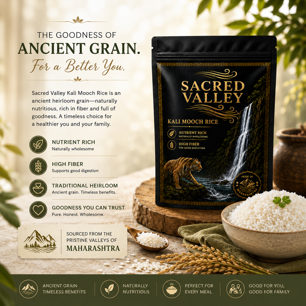 Kalimooch rice/ Full of Nutrients and Fiber / Naturally Aromatic